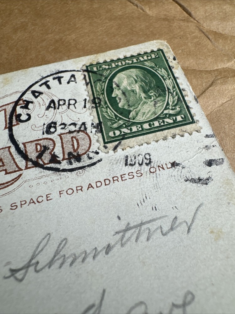 Benjamin Franklin Green One 1 Cent U.S. Stamp (Extremely Rare ) .