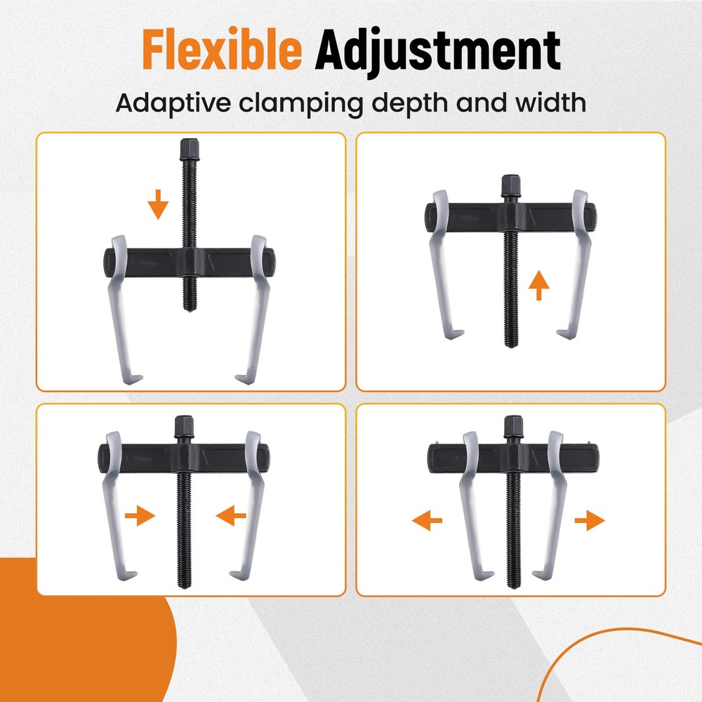 8 inch External Internal Pulling Two Claws Bearing Puller Adjust Strengthen US