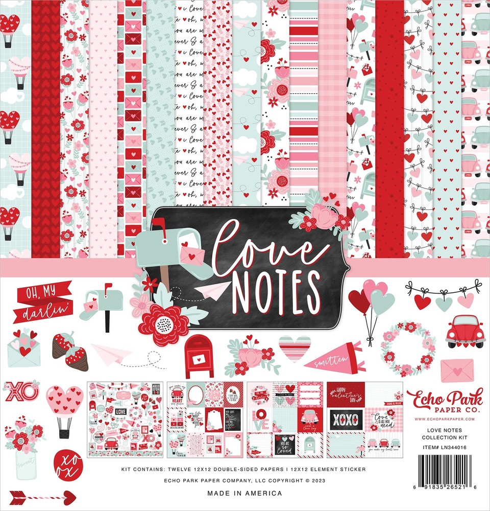 Echo Park Collection Kit 12"X12"-Love Notes