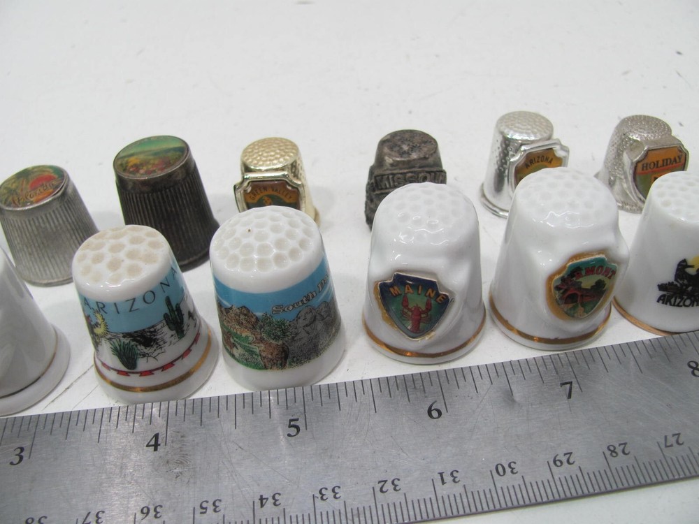 vintage thimble lot of 21
