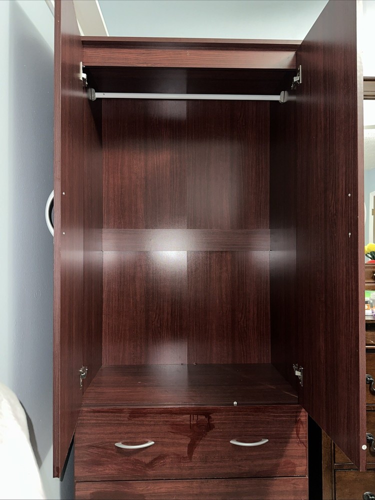 2 Door Wood Wardrobe