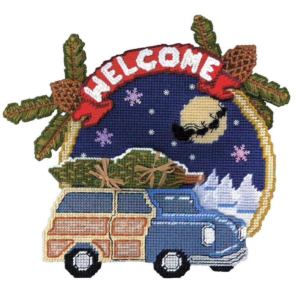 Design Works™ Welcome Wagon Wall Hanging Plastic Canvas Kit