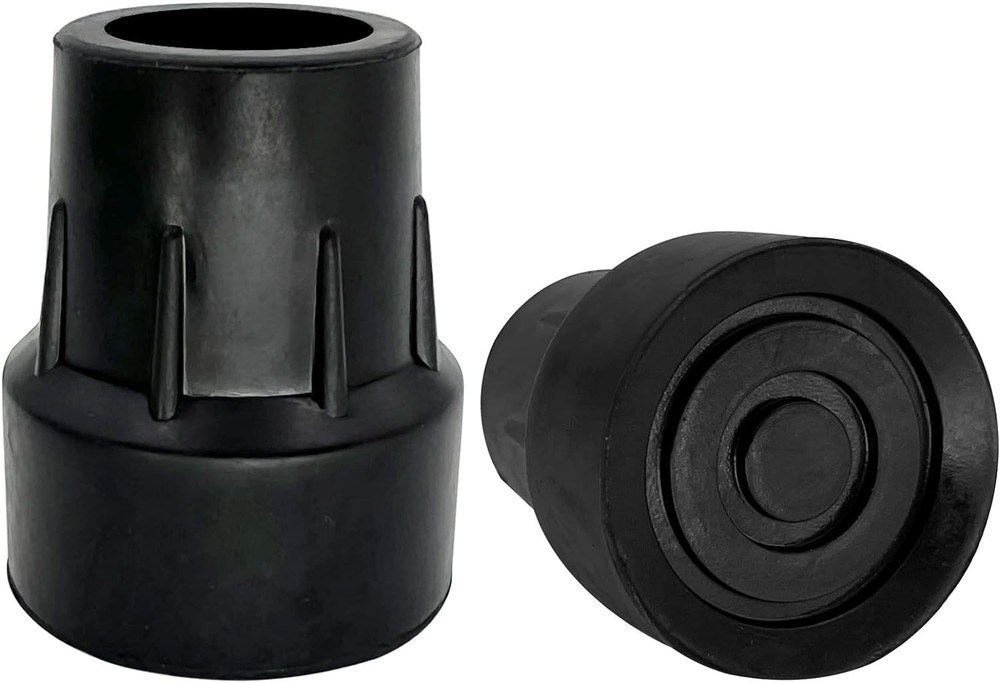 SecureGrip 1-Inch Cane Tip Replacements – Pack of 2