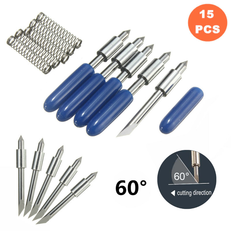 Graphtec Blade Holder+5Pcs 60° Graphtec CB15 Blades Vinyl Cutter Cutting Plotter