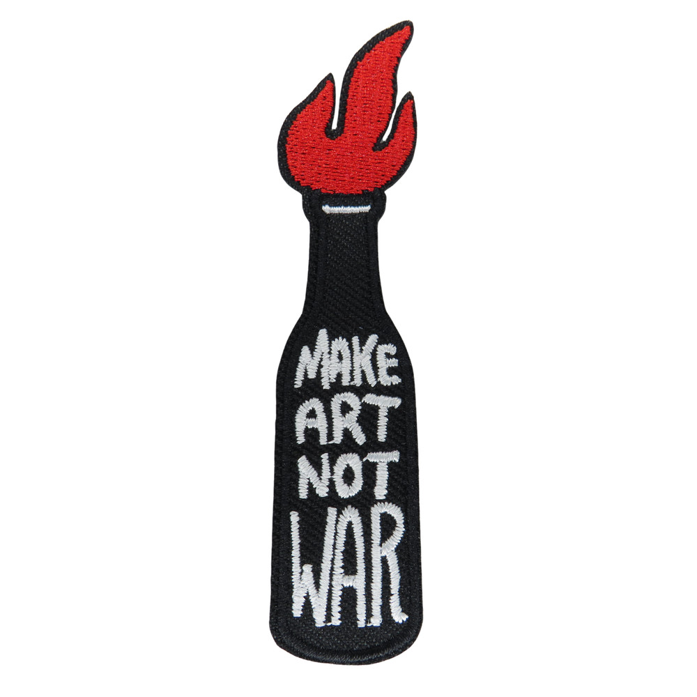Patch Make Art Not War Patch Iron On Patch Biker Punk Patch Iron On