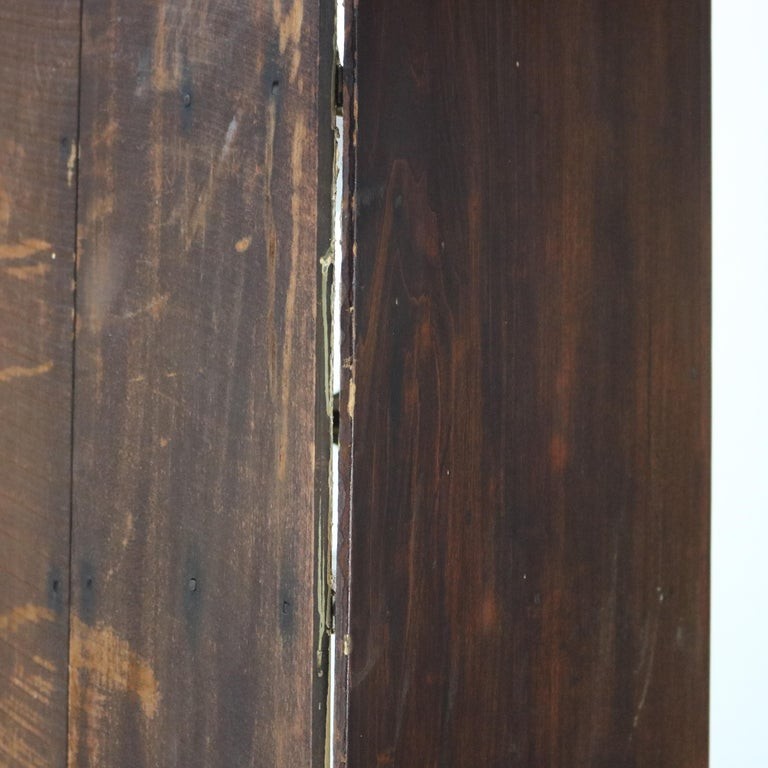 Antique Two-Piece Walnut Step Back Bookcase C1910