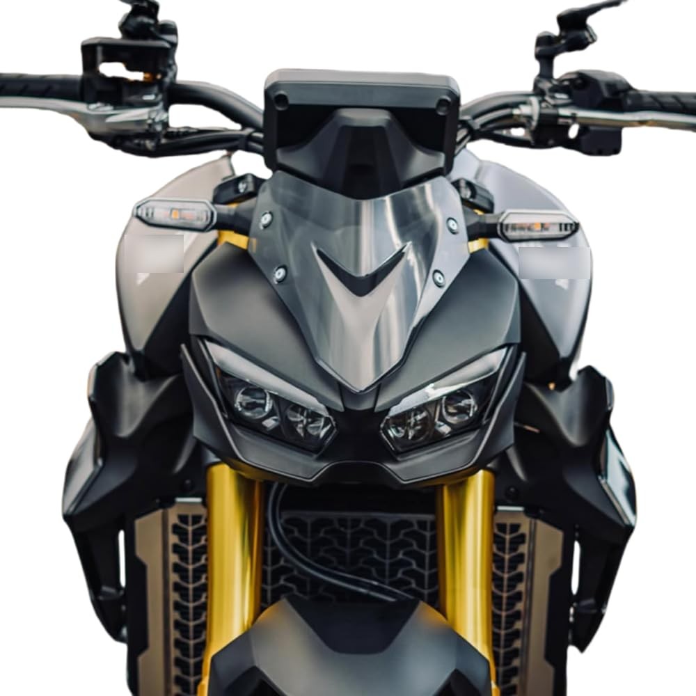 Black Motorcycle Windshield Wind Deflector Windscreen Front Flyscreen