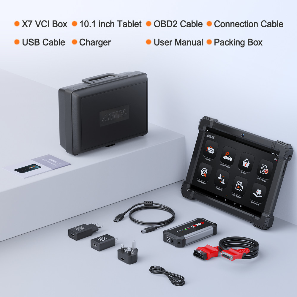 ANCEL X7 Bluetooth OBD2 Scanner Bi-directional Scan Tool Full System Diagnostic