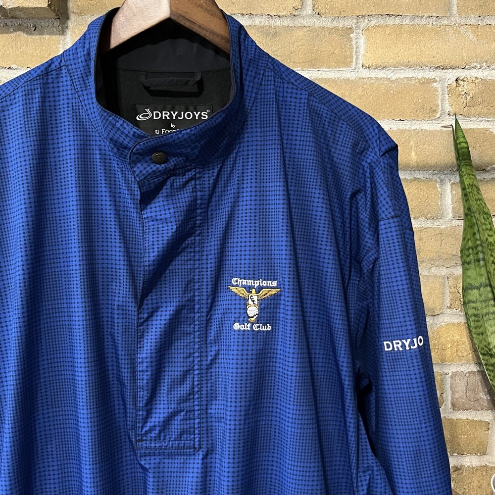 Dryjoys Footjoy Men’s Blue 1/2 Zip Pullover Jacket Size Large