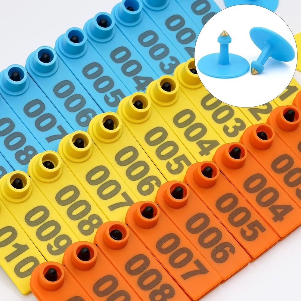 Durable Numbered Ear Tags Kit - 300PCS Sheep, Goat, Cattle Management Solution