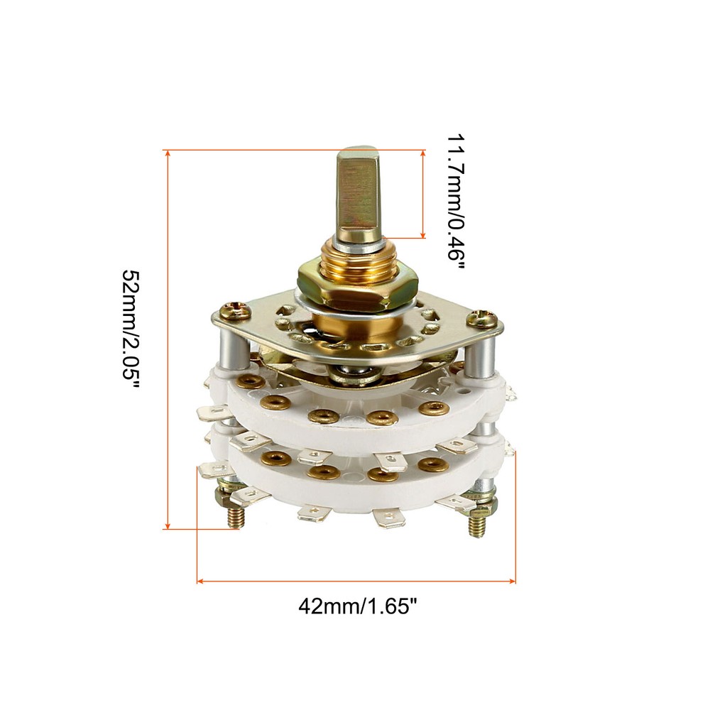 Band Selector Rotary Switch 2P10T 2 Pole 10 Position 2 Deck