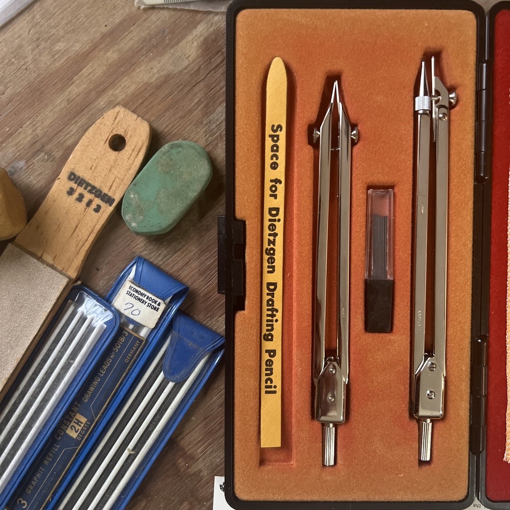 Drafting Tools Lot Dietzgen Vintage