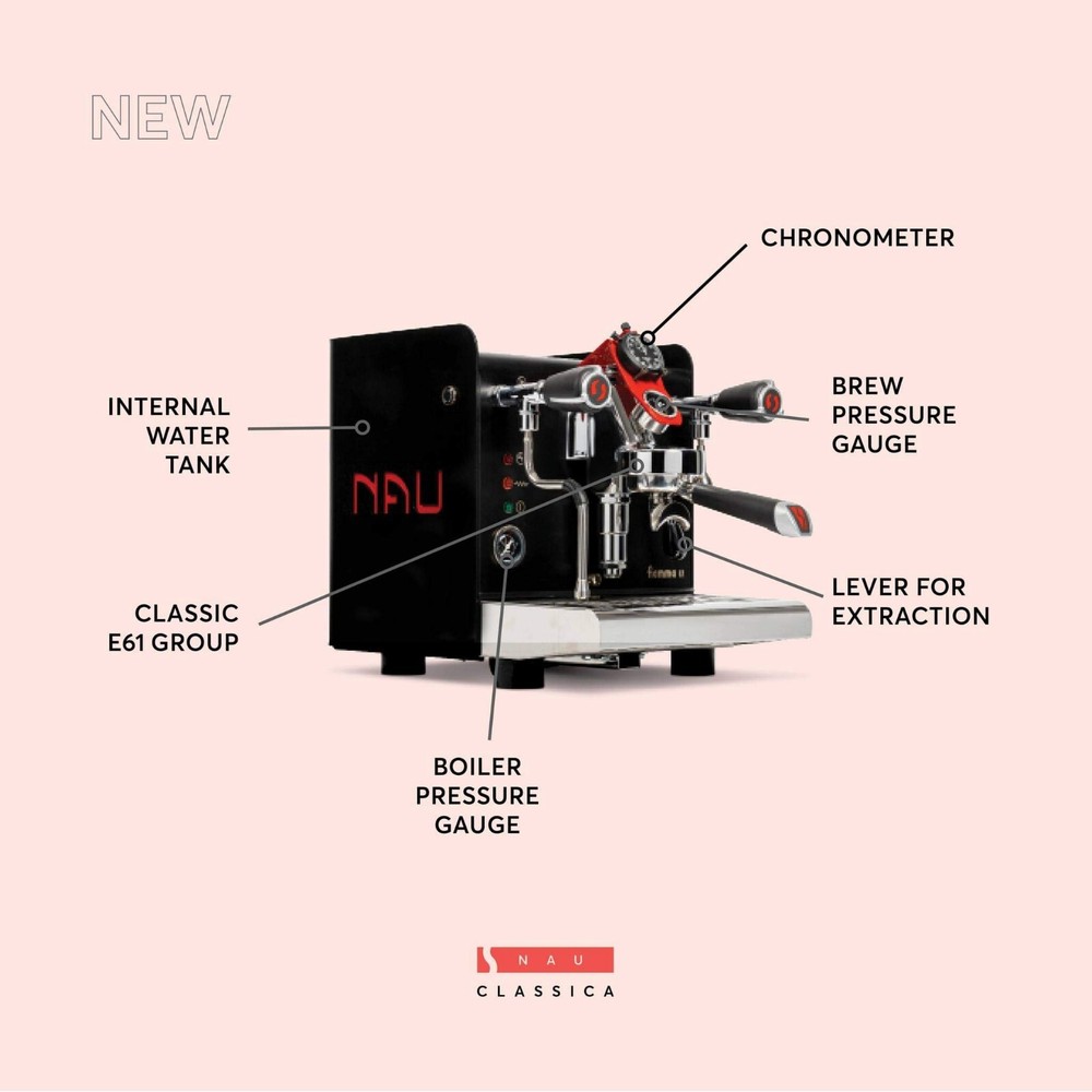 1 Group NAU Semi-Automatic Lever E61 Group Espresso Machine Cappuccino 110 Volt