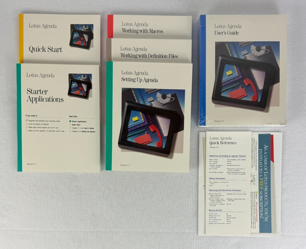 LOTUS AGENDA Software Documentation Set – Boxed Manuals Release 2.0