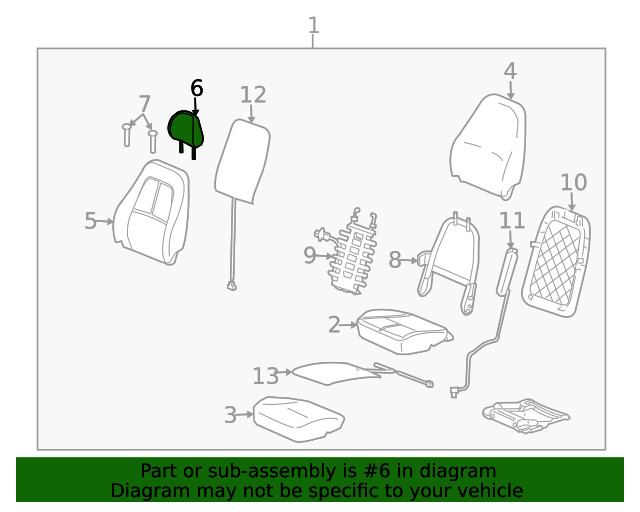 Genuine GM Headrest 96839600