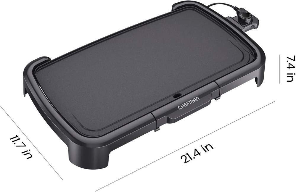 XL Electric Griddle with Removable Temperature Control, Immersible Flat Top Gril