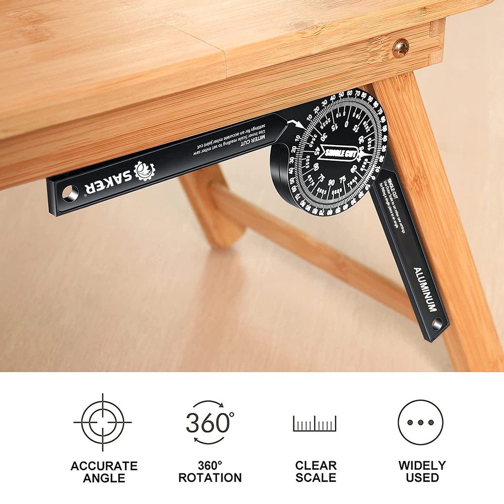 Miter Saw Protractor|7-Inch Aluminum Protractor Angle Finder Featuring Precision