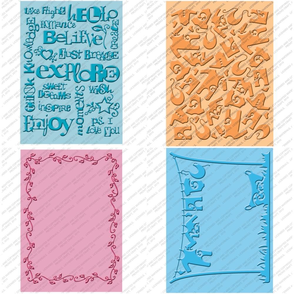Cuttlebug 4 Embossing Folders 'Wall Decor & More Bundle' 2000409  444716