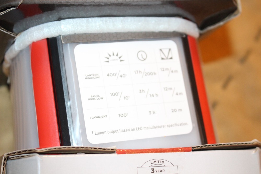 New Coleman Multi-Panel Rechargeable Lantern w/ 2 removable Lights - USB Charge