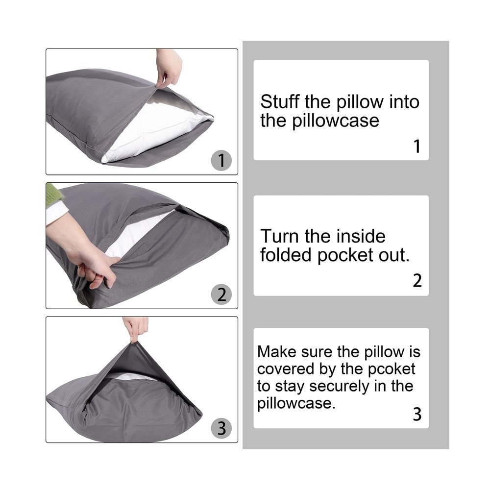 NTBAY Queen Pillowcase Set - 4 Pack Brushed Microfiber 20x30 Pillowcases - So...