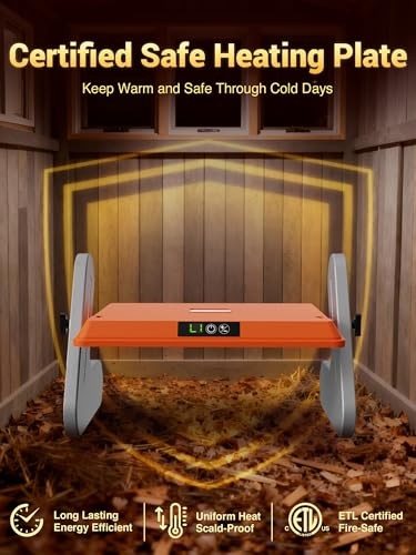 Brooder Heater for Chicks, Chicken Heating Brooder Plate with 3 Adjustable