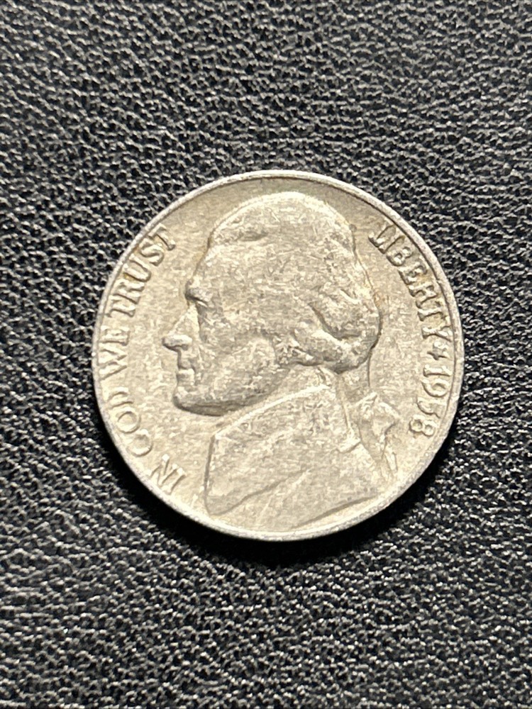 1958 D Jefferson Nickel Circulated Denver Mint