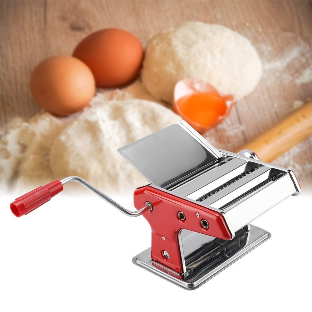 Stainless Steel Pasta Maker Machine w/ 6-Adjustable Thickness Settings