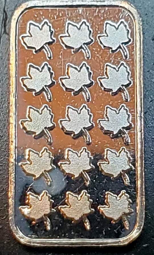 Maple Leaf 1 Gram Silver Bar