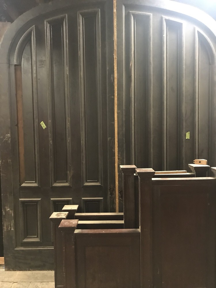 Massive Pair Walnut Entry Doors Antique Entry Doors Raised Panel Walnut Entry