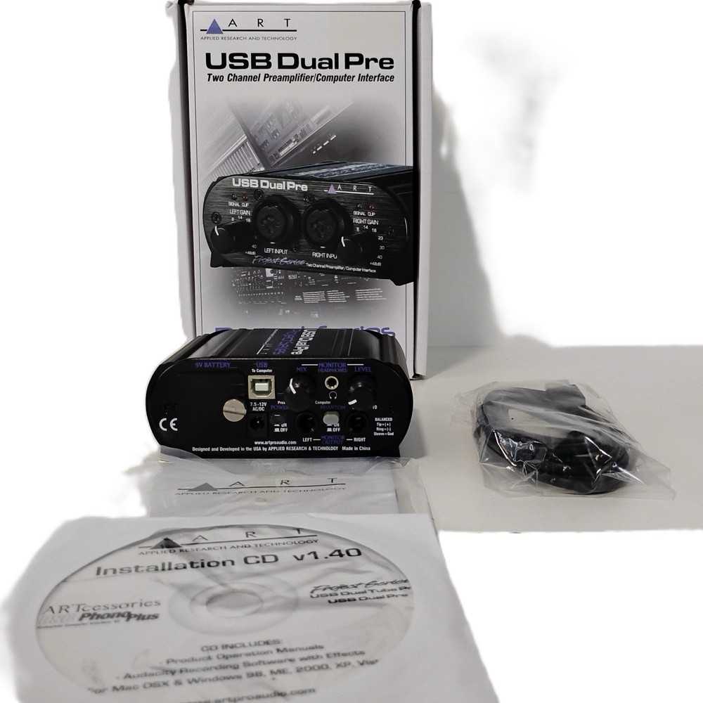 USB Dual Pre Two Channel Preamplifier/Computer Interface