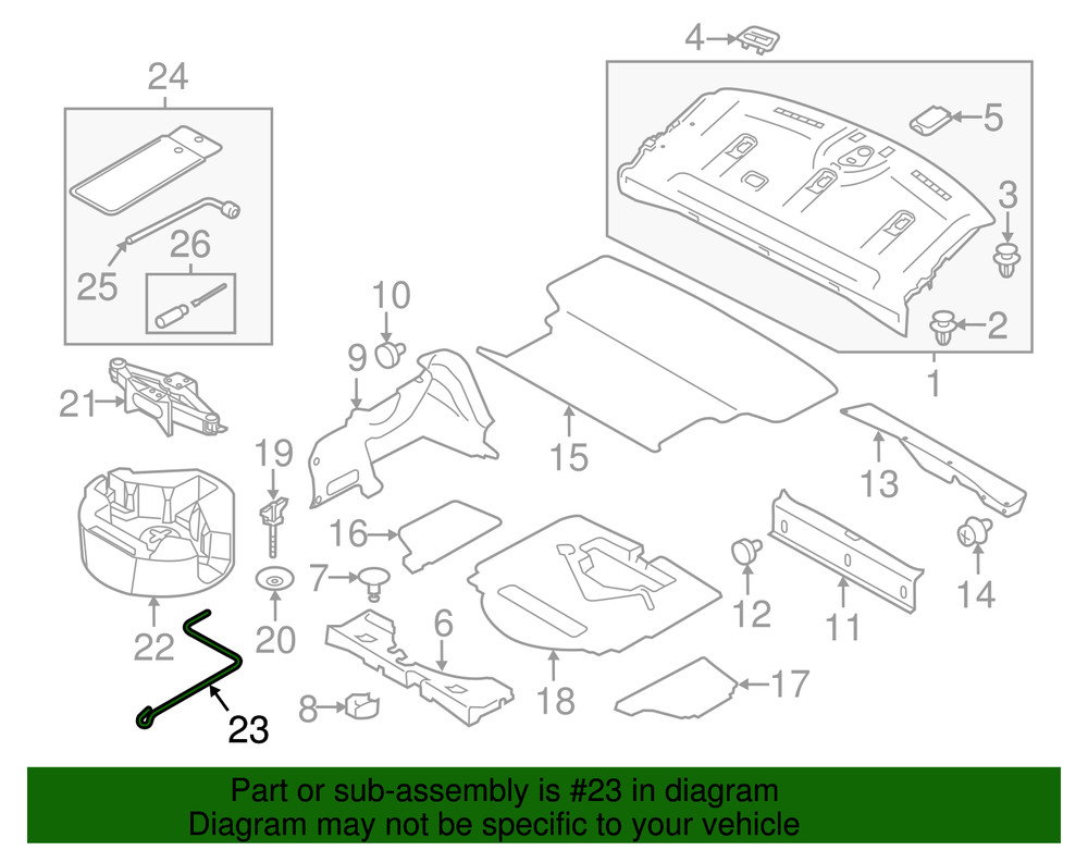 Genuine Subaru Floor Jack Handle 97040ac010