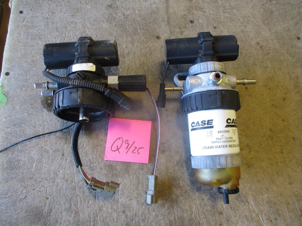 2 Used CASE Fuel Seperator Filter Assy, Untested, 24v