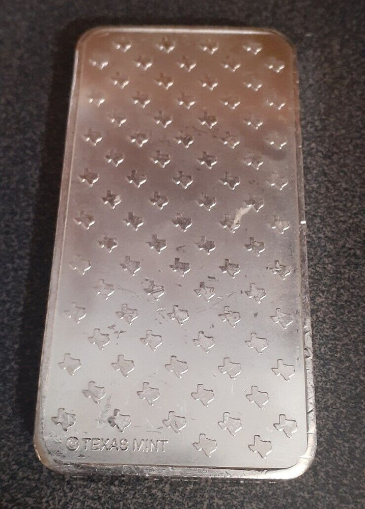 10 Oz Texas Mint 99.99% Silver Bar