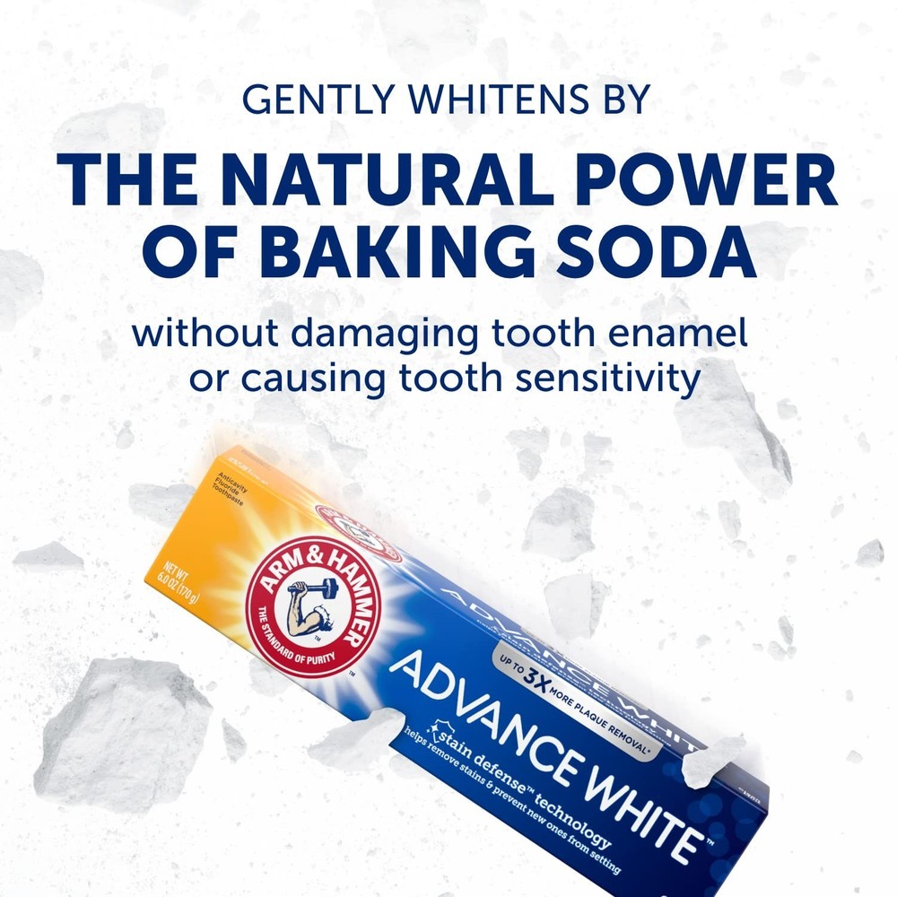 Fresh Mint Advance White Toothpaste – Powerful Whitening & Plaque Control, 6 oz