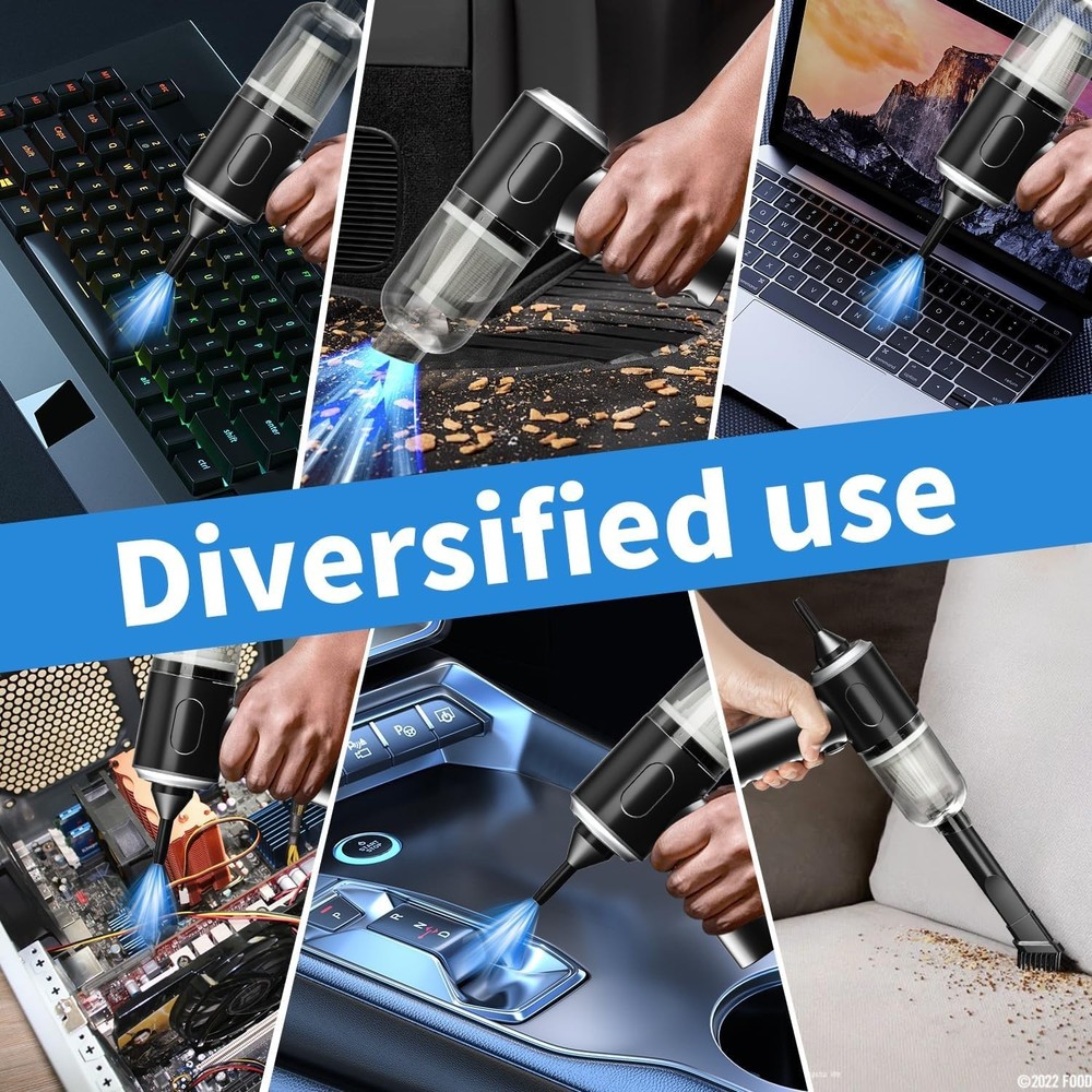 USB Rechargeable Mini Vacuum with Multi-Function Nozzles for Dust-Free Spaces