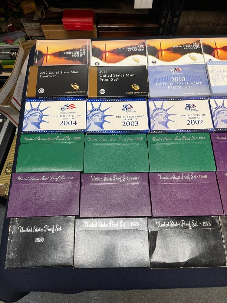 1968 Through 2020 U.S. Proof Sets (53 Different Sets)