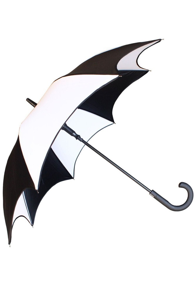 Funeral Procession Umbrella [BLACK/WHITE] Goth Emo Punk