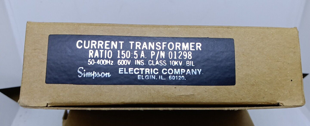 SIMPSON ELECTRIC 01298 Current Transformer,  Ratio 150:5A