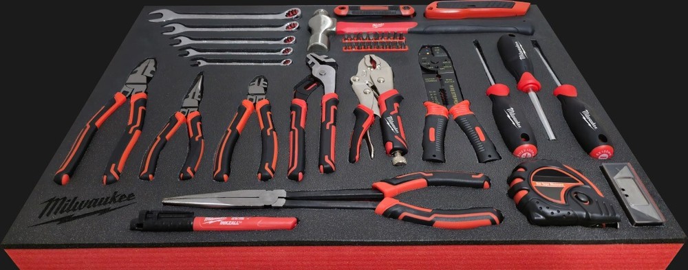 RYOBI DARK shadow foam tool tray insert storage organizer toolbox tool kit set