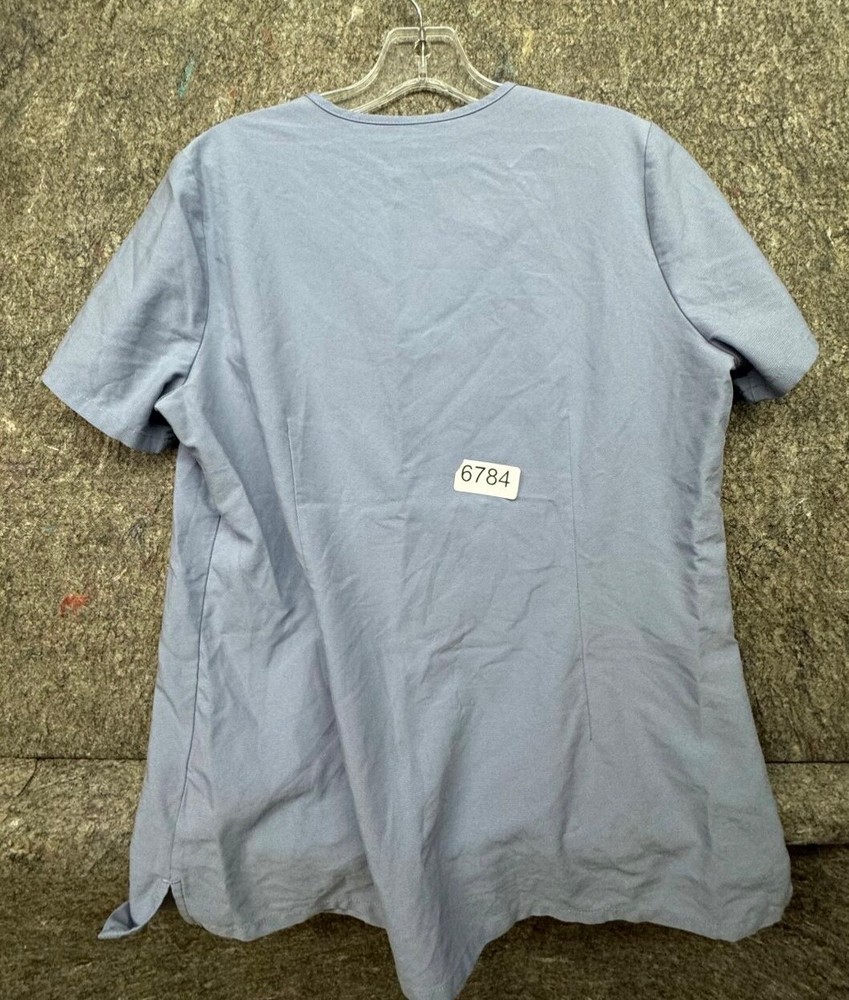 Figs Womens Scrubs Top Technical Shirt Blue Size Small