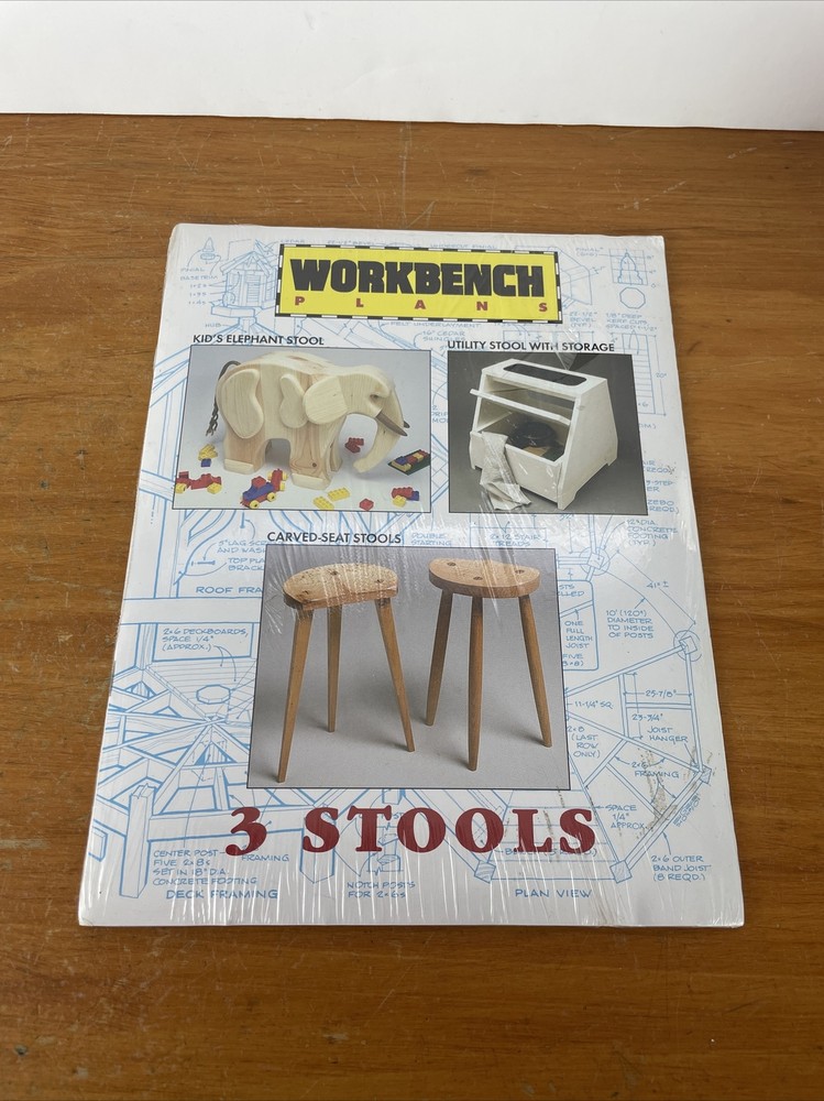 Workbench Project Plans Stool Patterns New In The Package Vintage Kids Elephant
