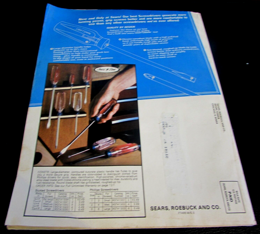 1982 / 83 SEARS - CRAFTSMAN POWER AND HAND TOOLS - CATALOG - VG