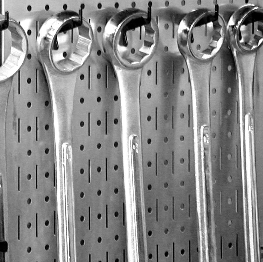 Wall Tool Organizer Pegboard Accessory Kit Metal Storage Board