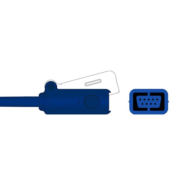 Compatible SpO2 Adapter Cable 0010-20-42712 for Mindray, Replacement: 3.0m