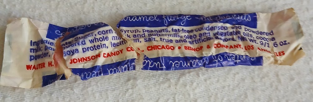 Vintage POWERHOUSE CANDY WRAPPER - 2 CENT, TWO PIECES
