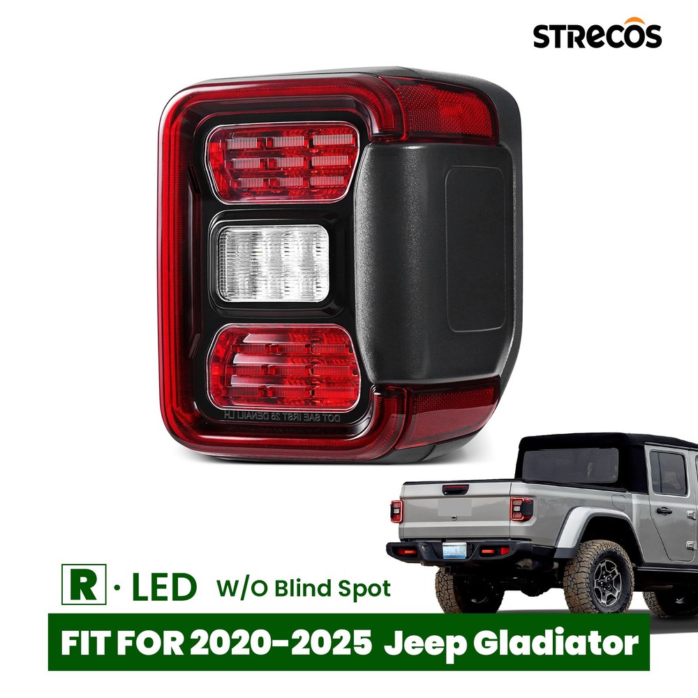 LED Tail Light Assy For 2020-2025 Jeep Gladiator W/O Blind Spot Right Passenger