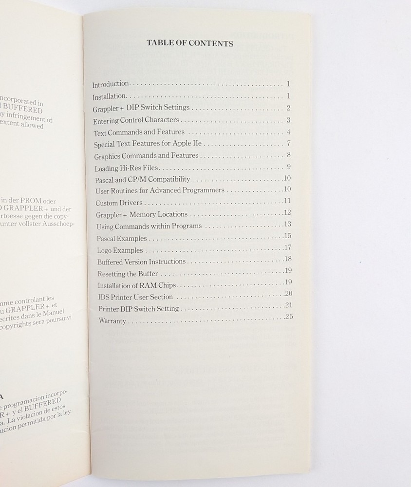 Orange Micro Grappler+ Manual & Sticker - Apple II, Vintage Computing