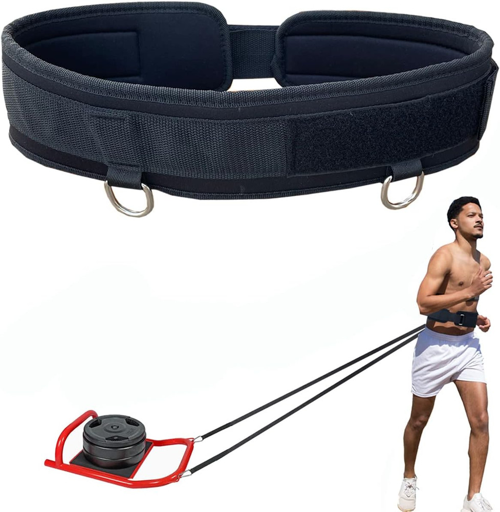 Weighted Waist Belt for Sled Pulling, Strength & Agility Training Strap
