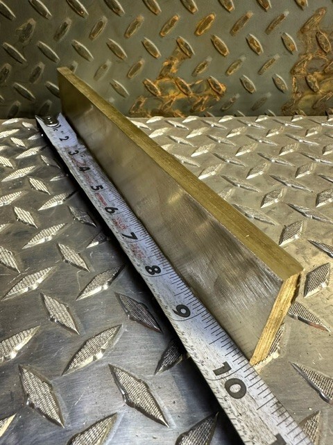2pcs 2"x3/8 thick C360 BRASS FLAT BAR 10" long Solid Plate Mill Stock bar #4.5