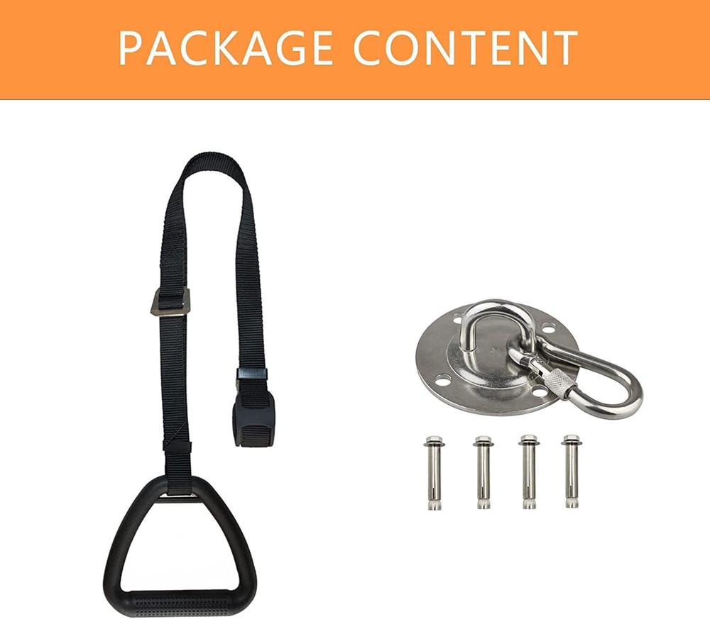 Bed Trapeze for Elderly, Ceiling Mounted Mobility Black